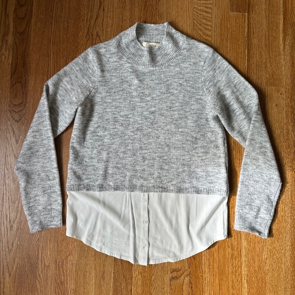 Jessica Simpson Mock Neck Sweater, Grey, Size Medium - Picture 1 of 4